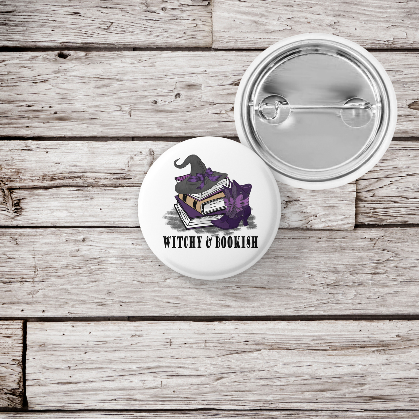 Witchy & Bookish Pin Back Button, Magnet