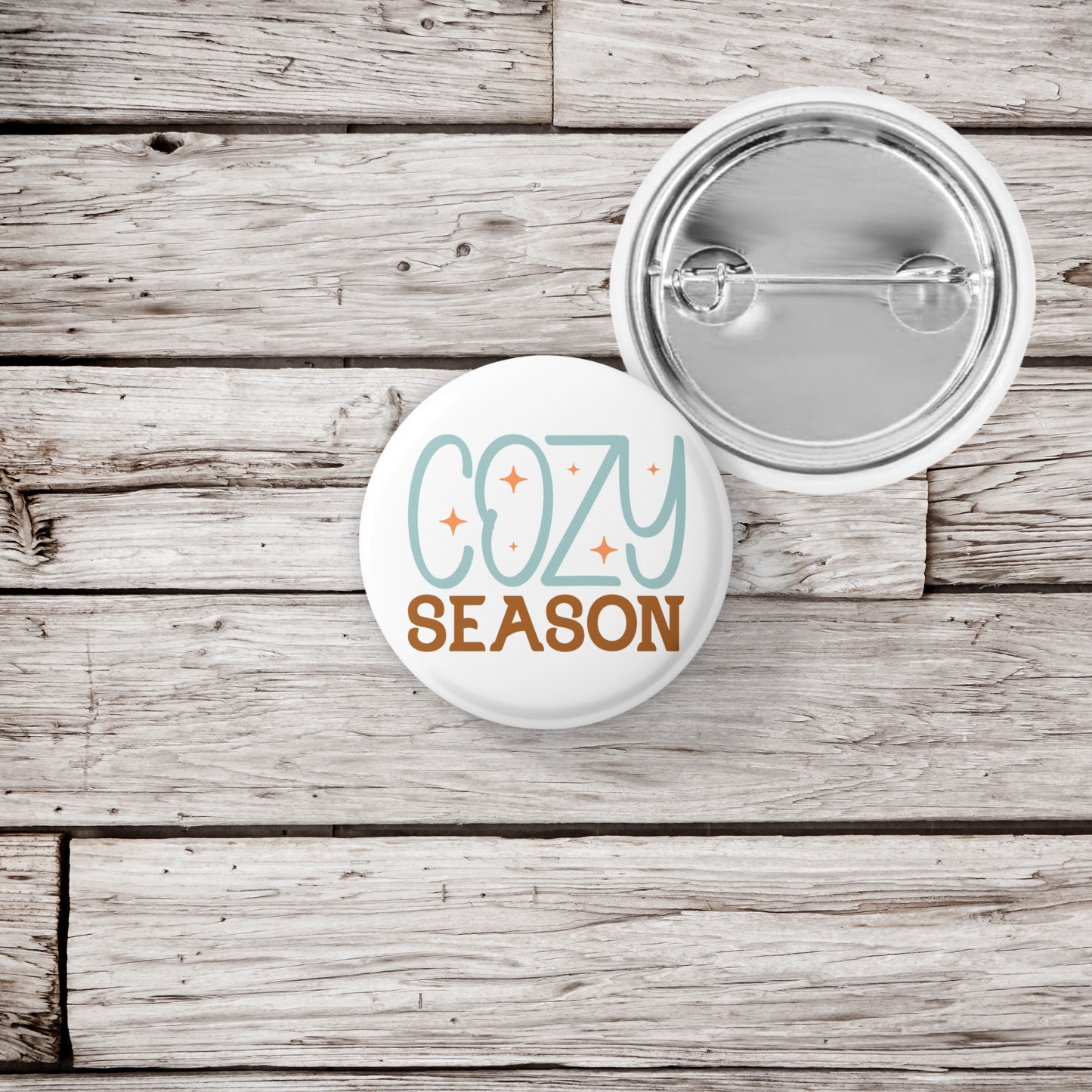 Cozy Season Pin Back Button, Magnet