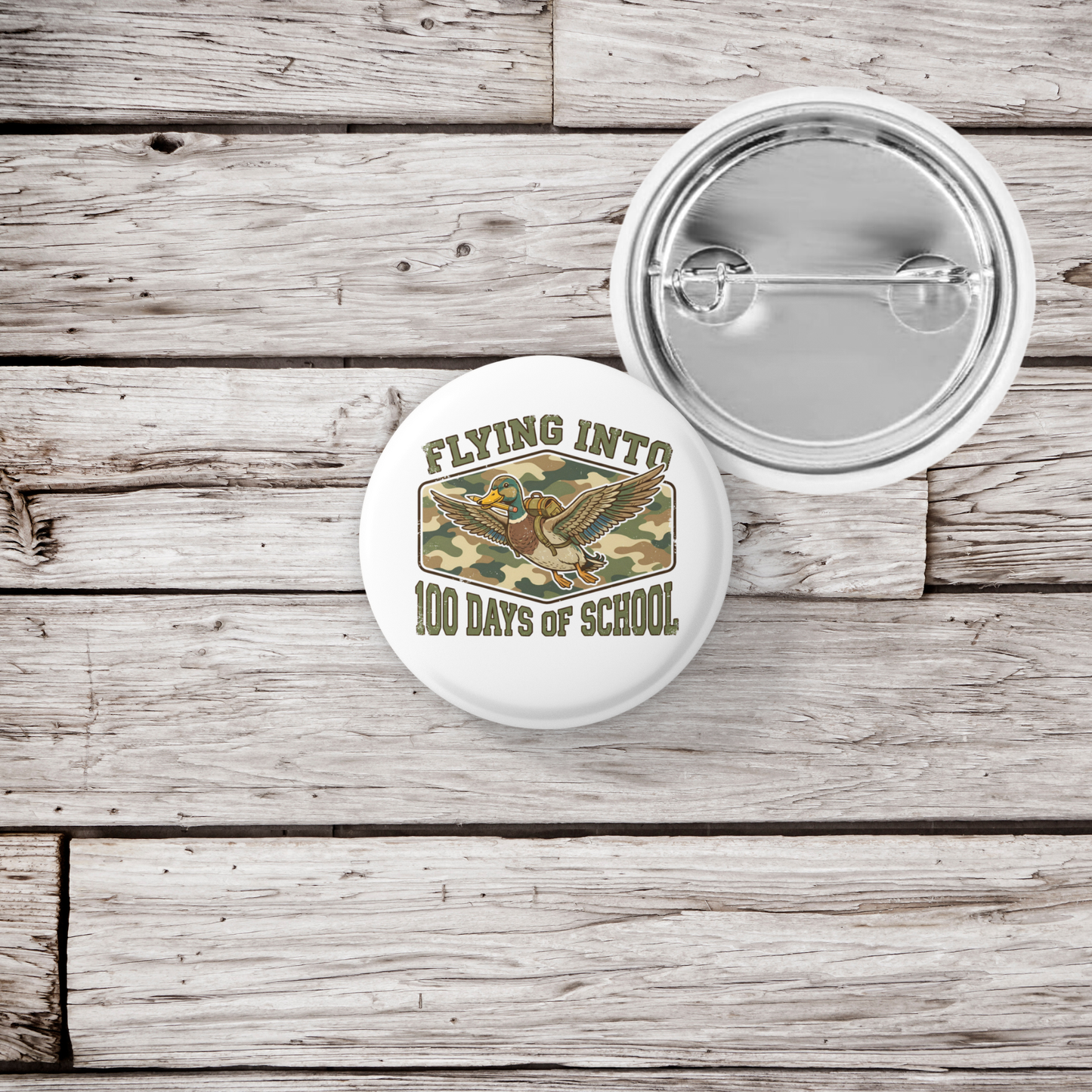 Flying Into 100 Days Of School Pin Back Button, Magnet