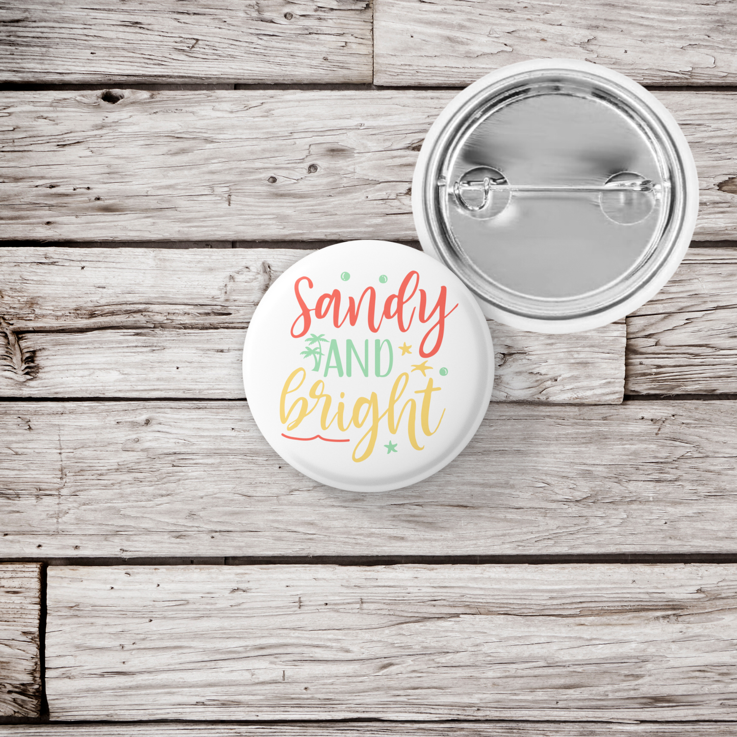 Sandy and Bright Pin Back Button, Magnet