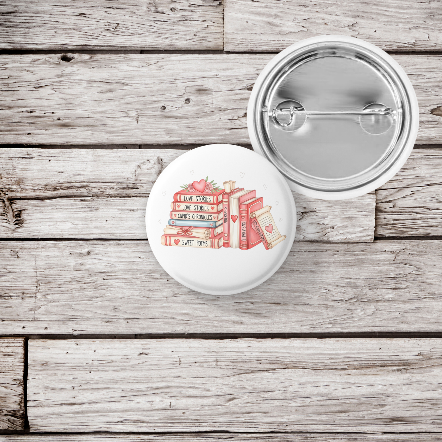 Love Stories Pin Back Button, Magnet