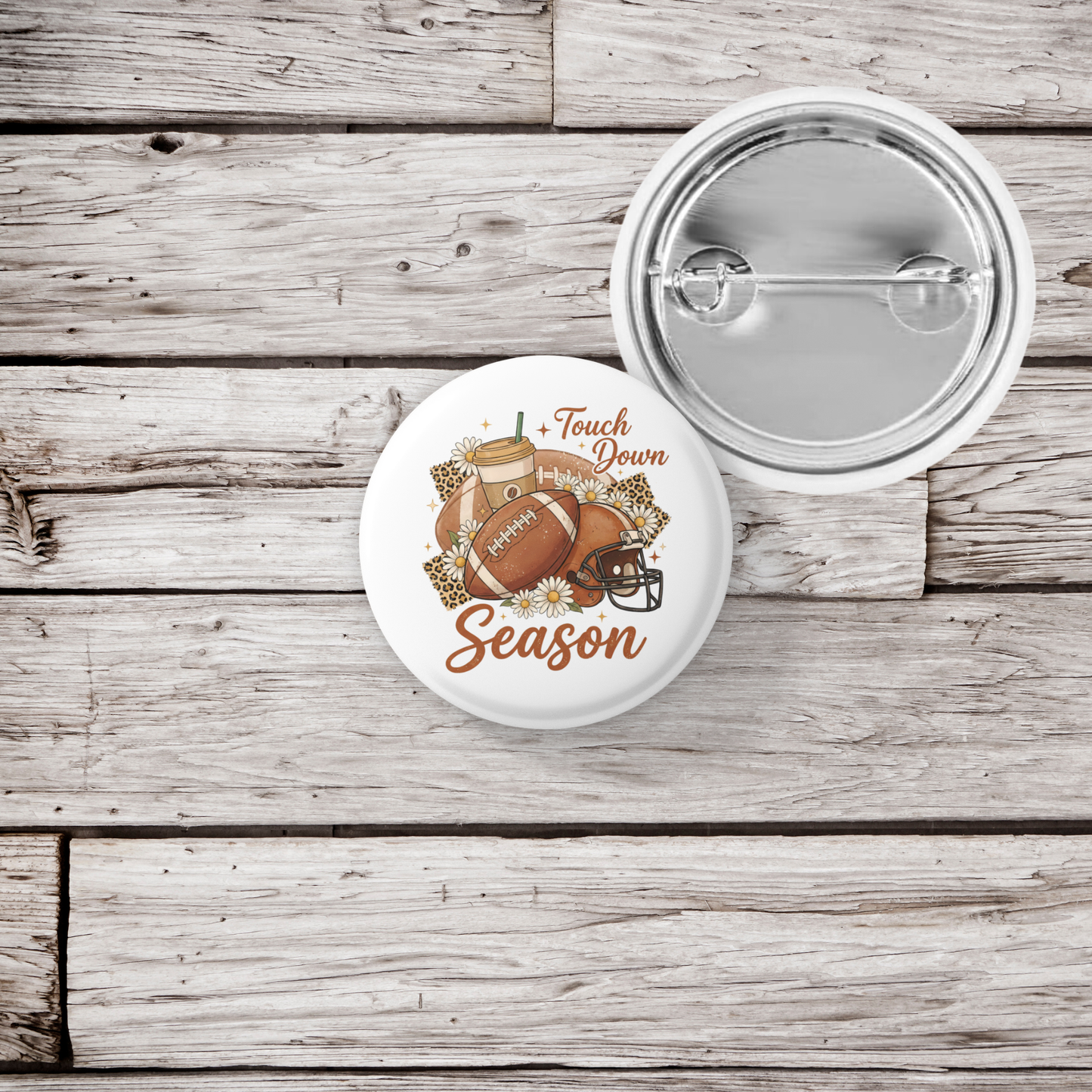 Touch Down Season Pin Back Button, Magnet
