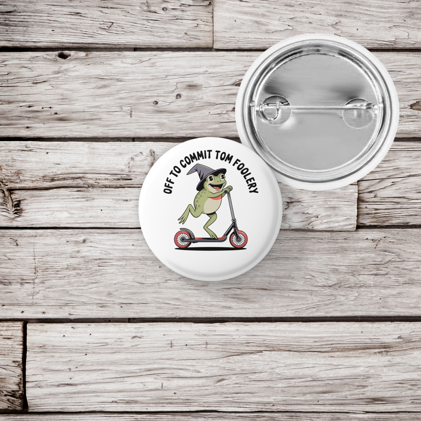 Off To Commit Tom Foolery Pin Back Button, Magnet