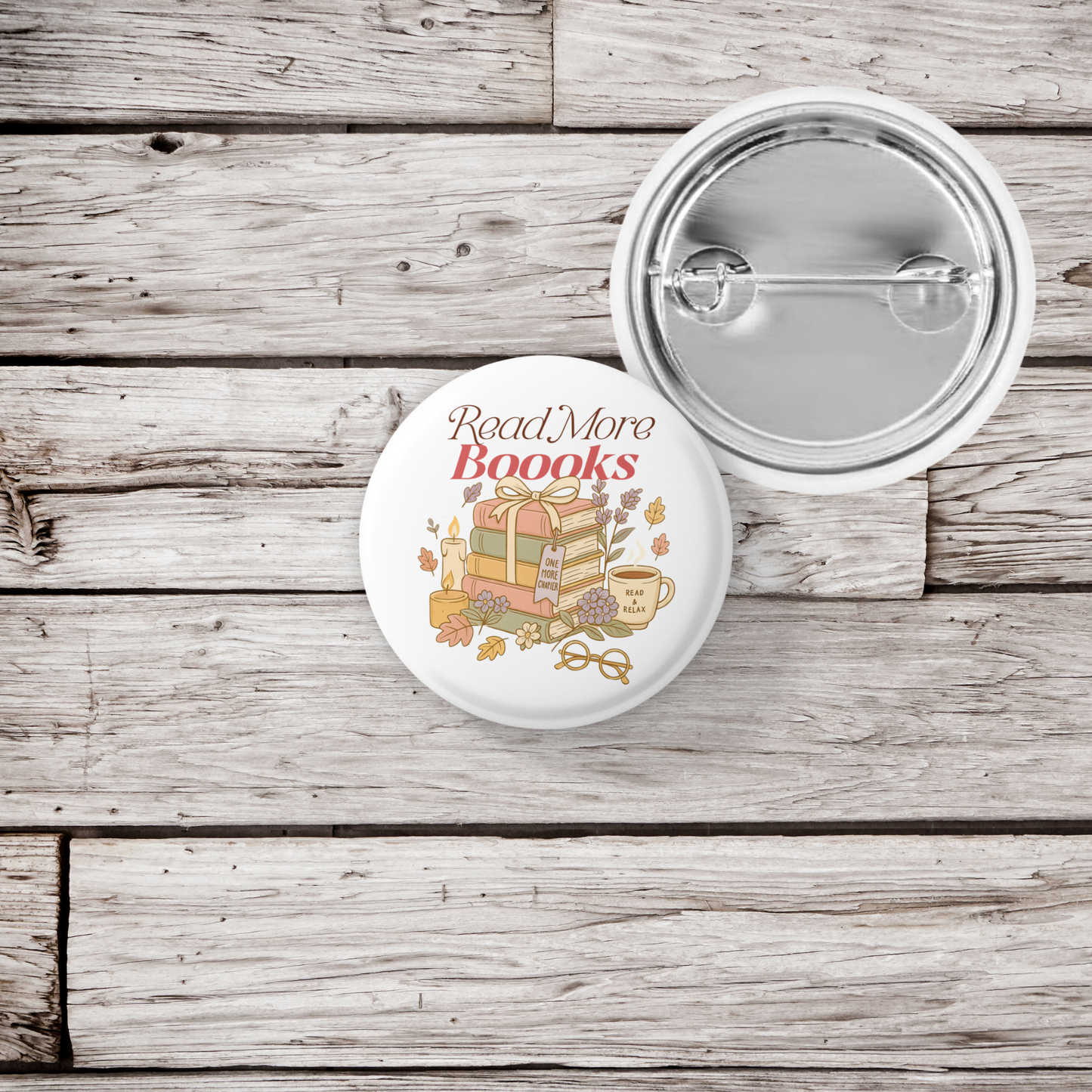 Read More Books Pin Back Button, Magnet