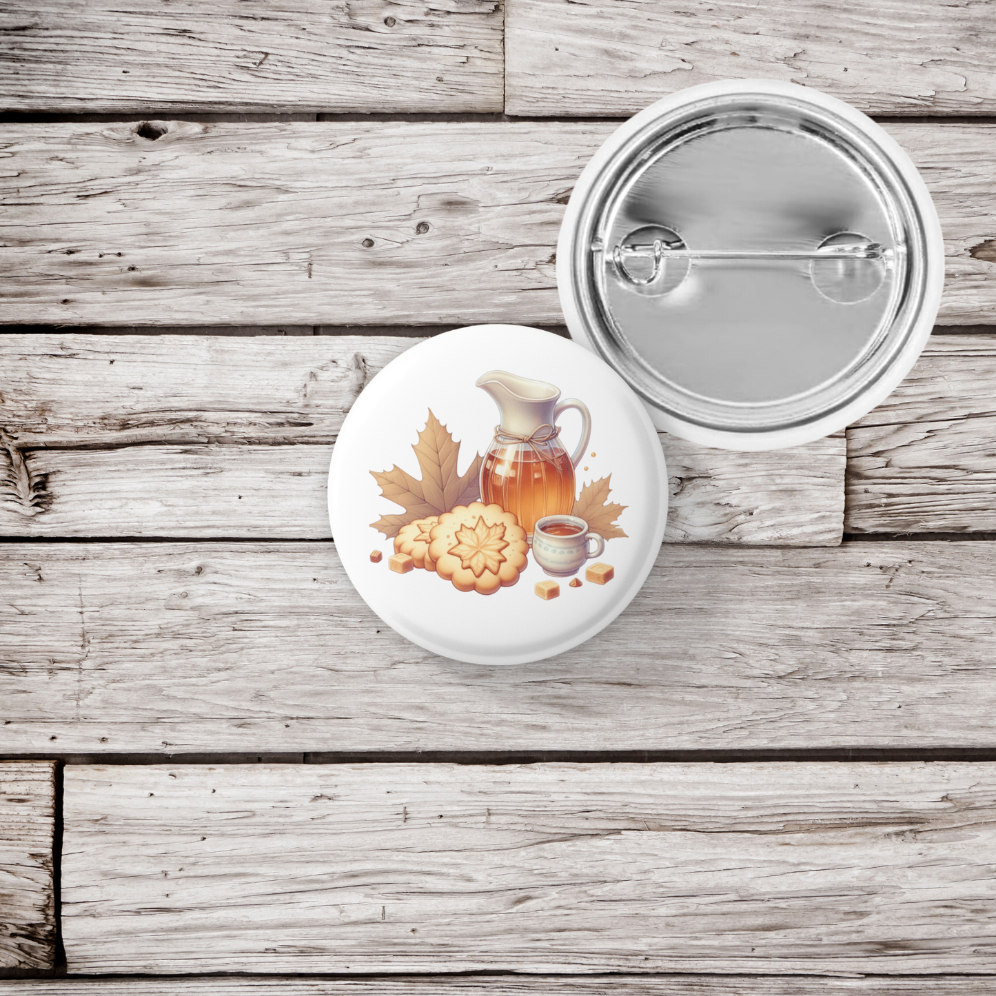 Maple Candy Pin Back Button, Magnet