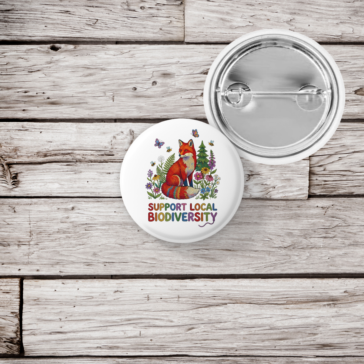 Support Local Biodiversity 1 Pin Back Button, Magnet