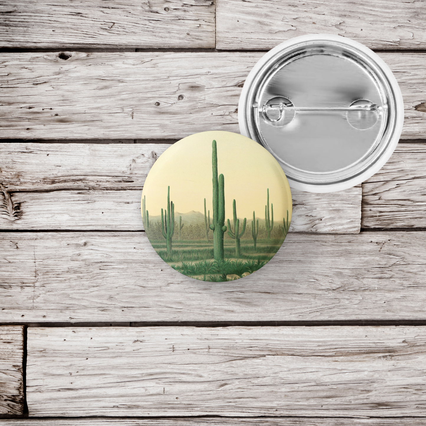 Saguaro Cactus Pin Back Button, Magnet, Keychain Draft