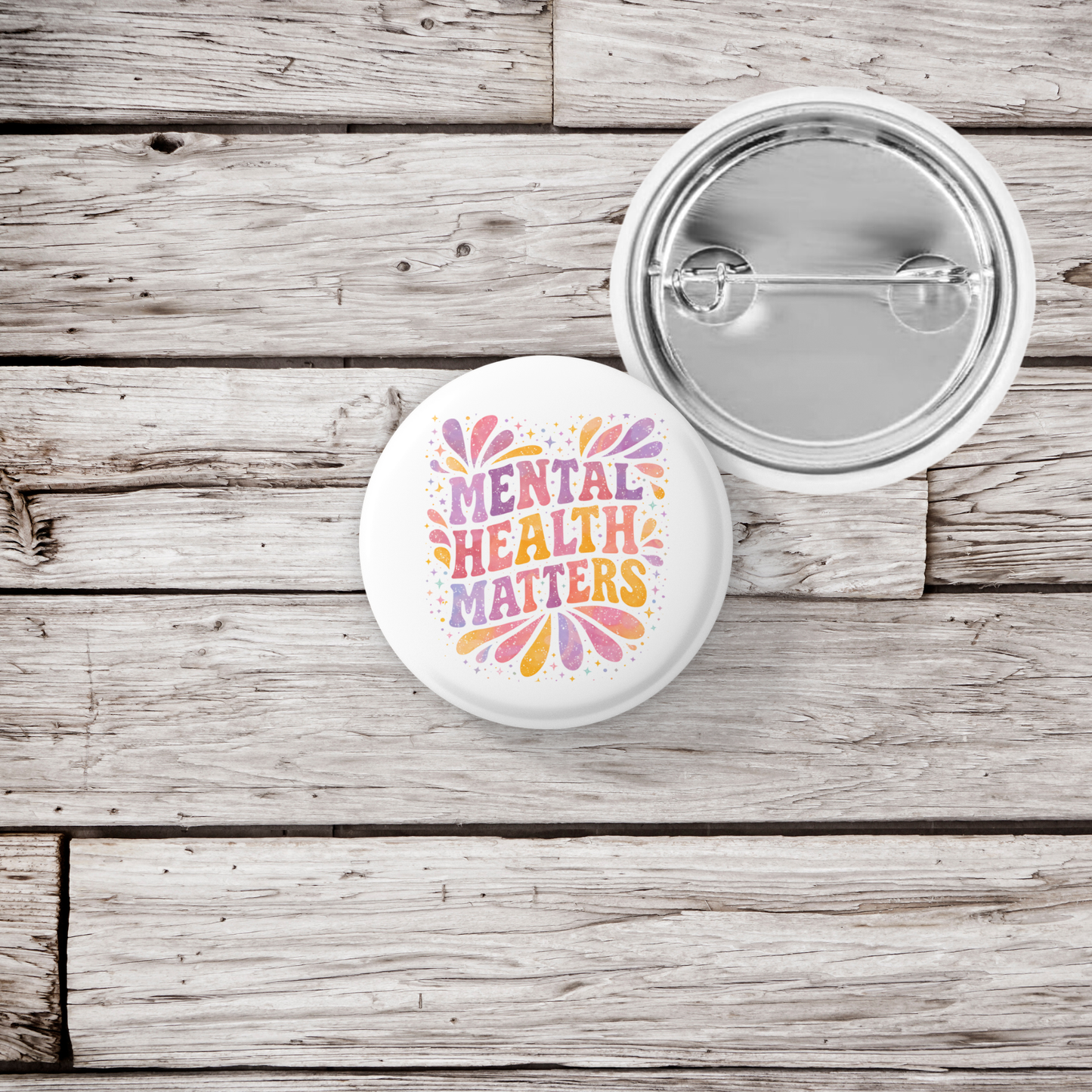 Mental Health Matters Pin Back Button, Magnet