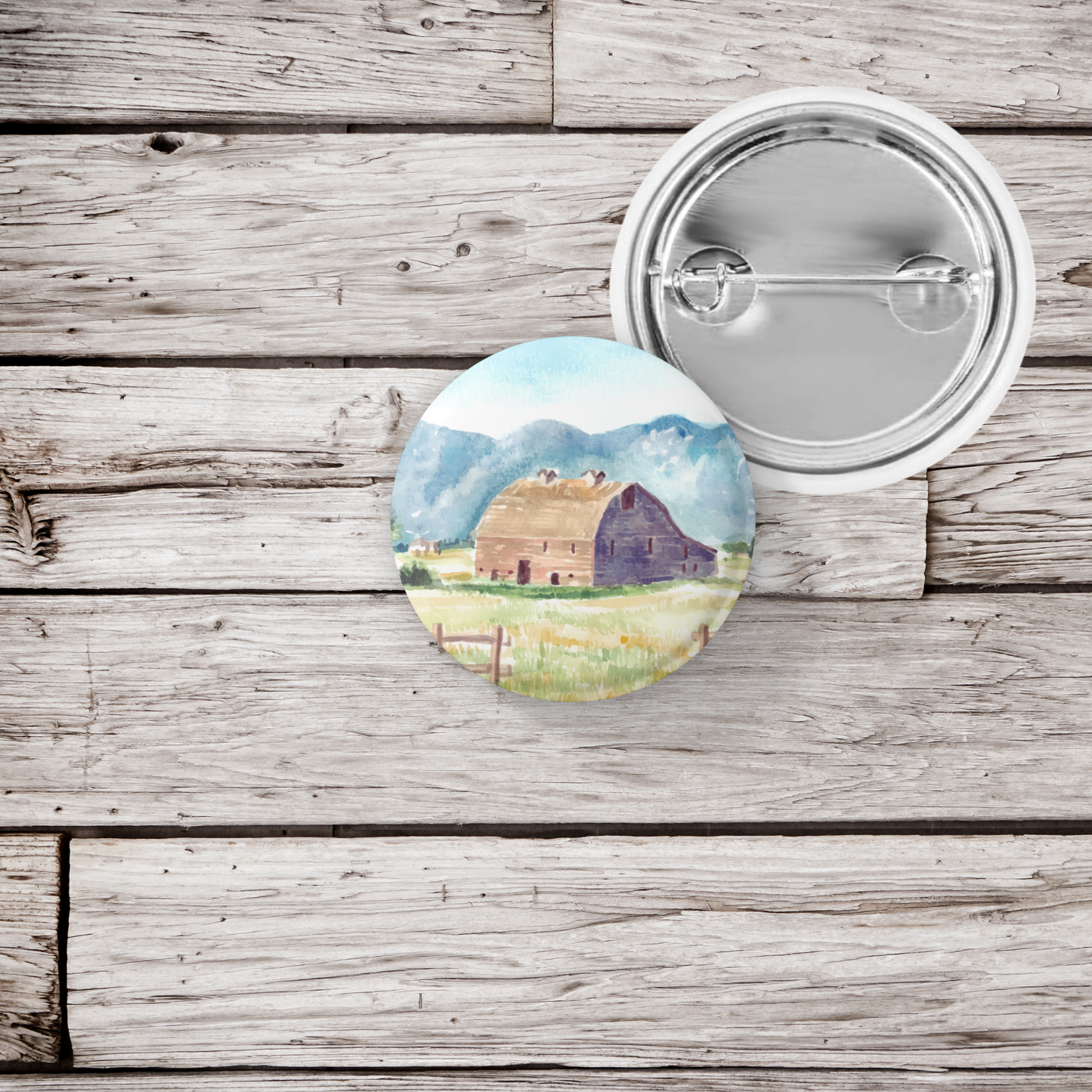 Barn Pin Back Button, Magnet, Keychain