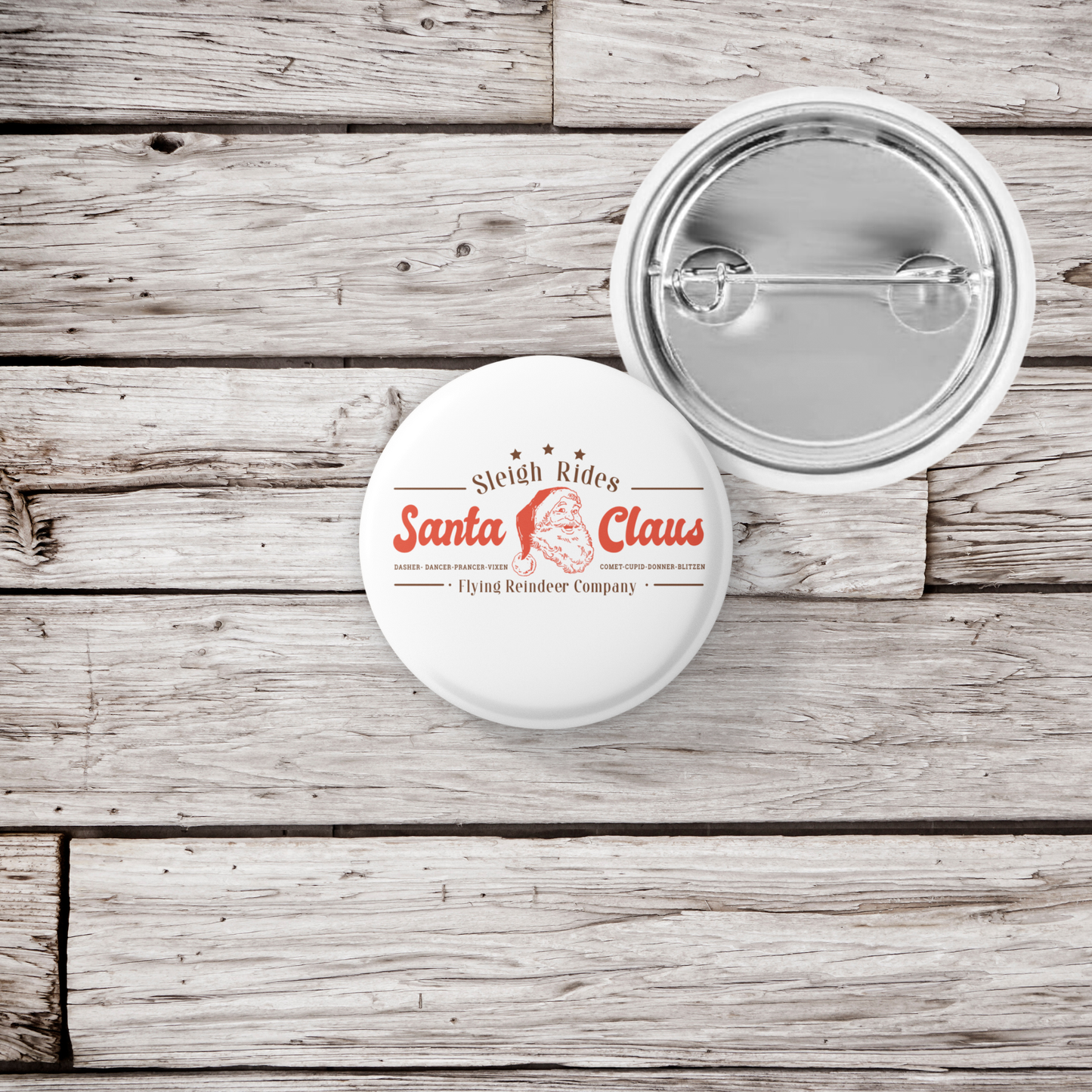 Sleigh Rides Pin Back Button, Magnet