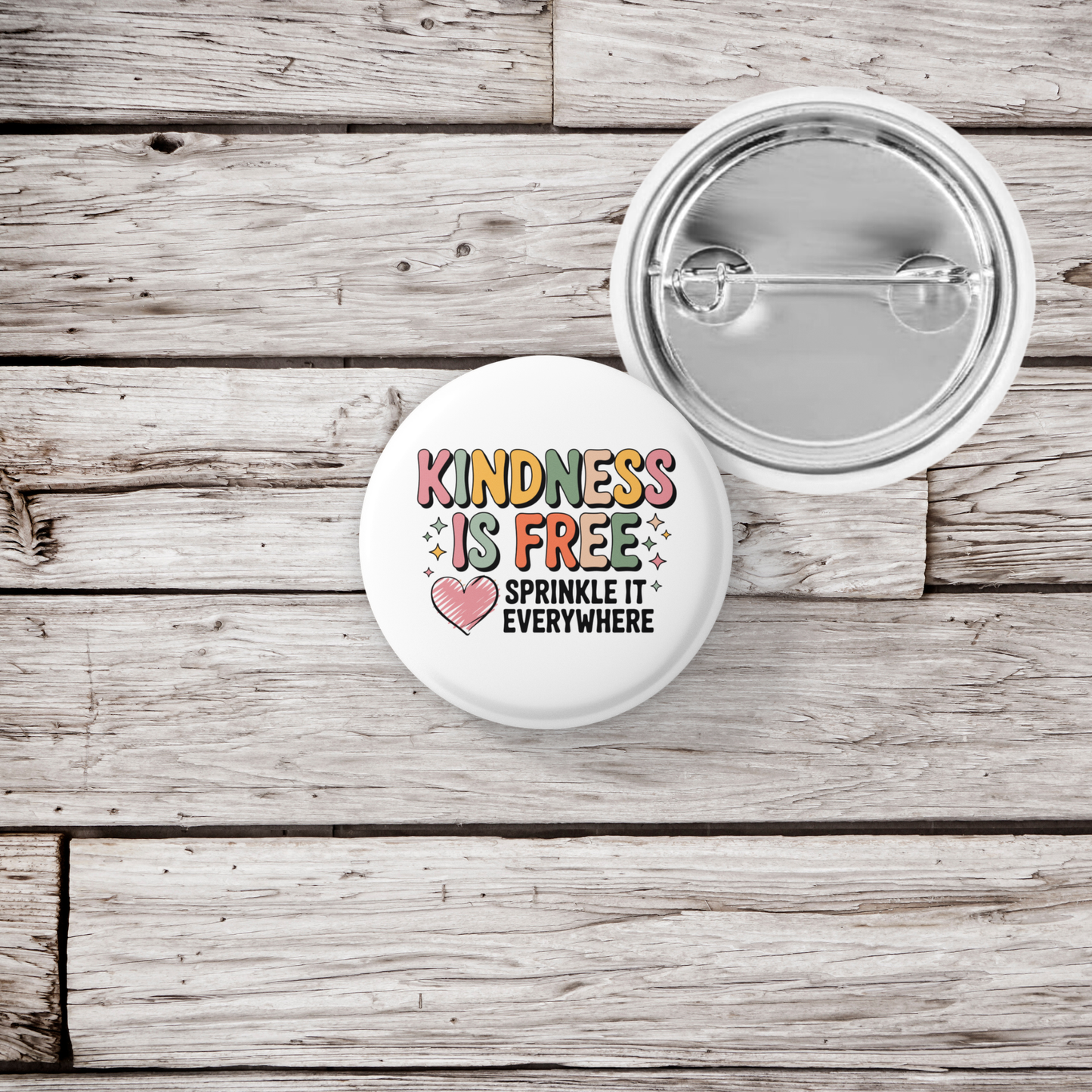 Kindness Is Free Pin Back Button, Magnet