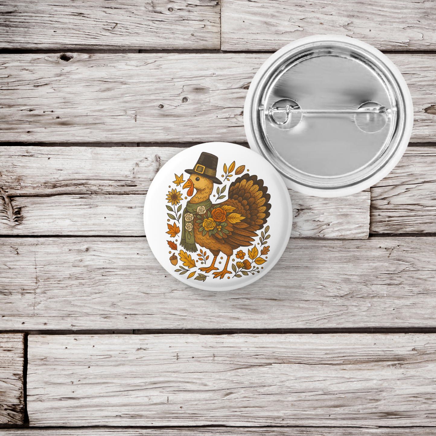 Turkey Pin Back Button, Magnet