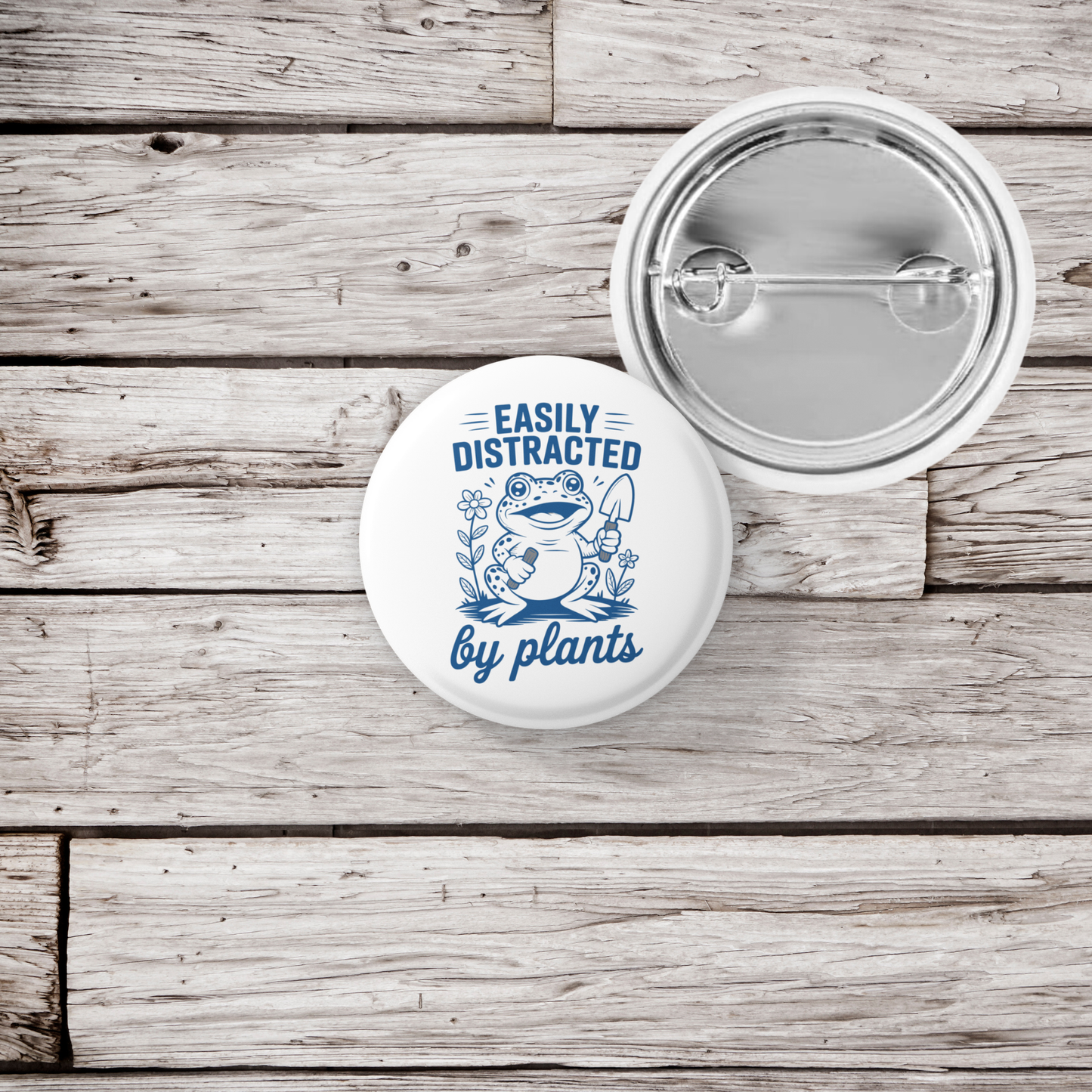 Easily Distracted By Plants Pin Back Button, Magnet