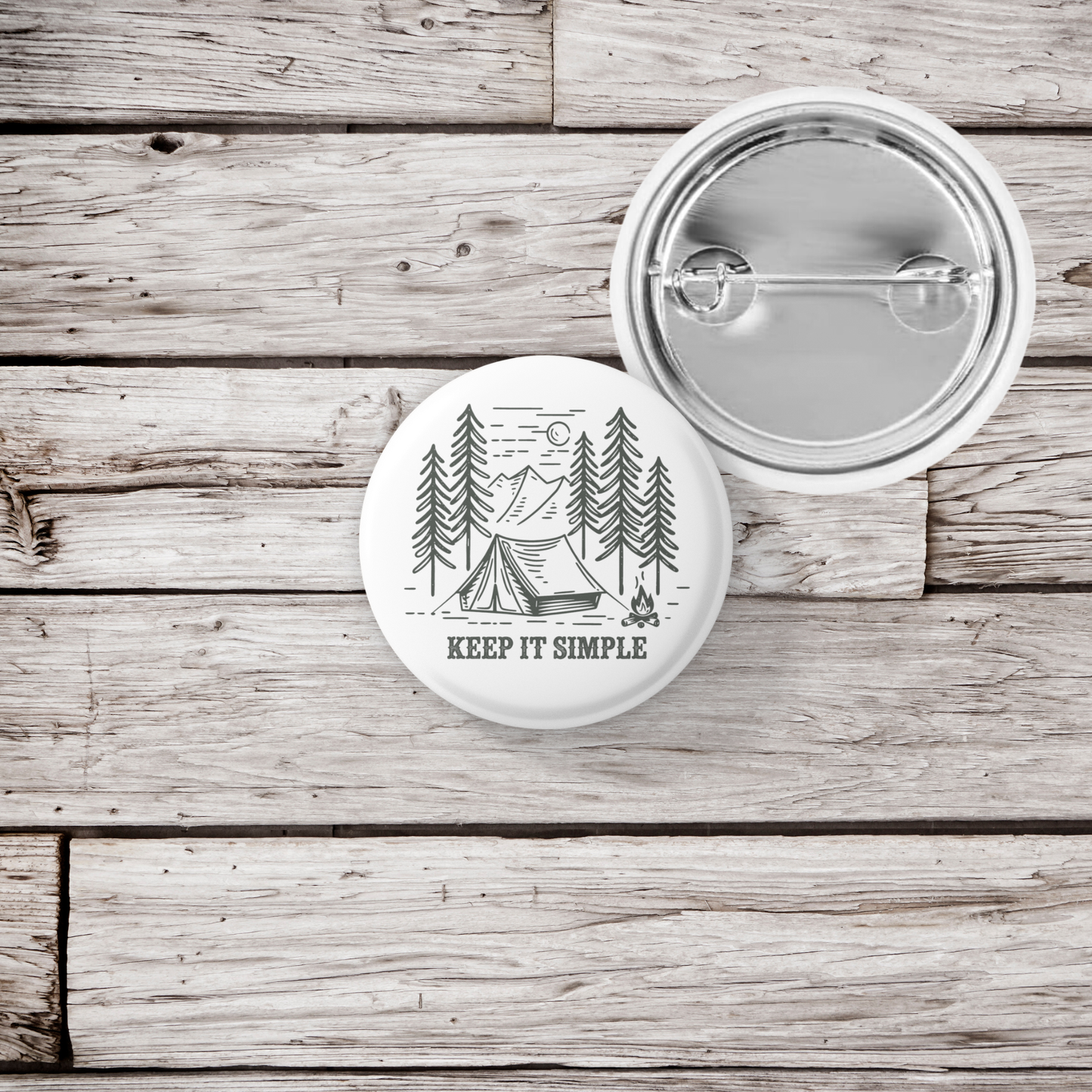 Keep It Simple Pin Back Button, Magnet