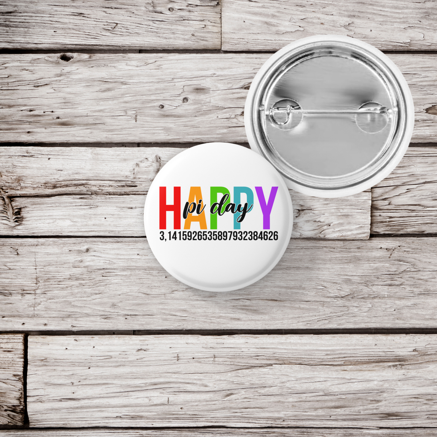 Happy Pi Day Pin Back Button, Magnet