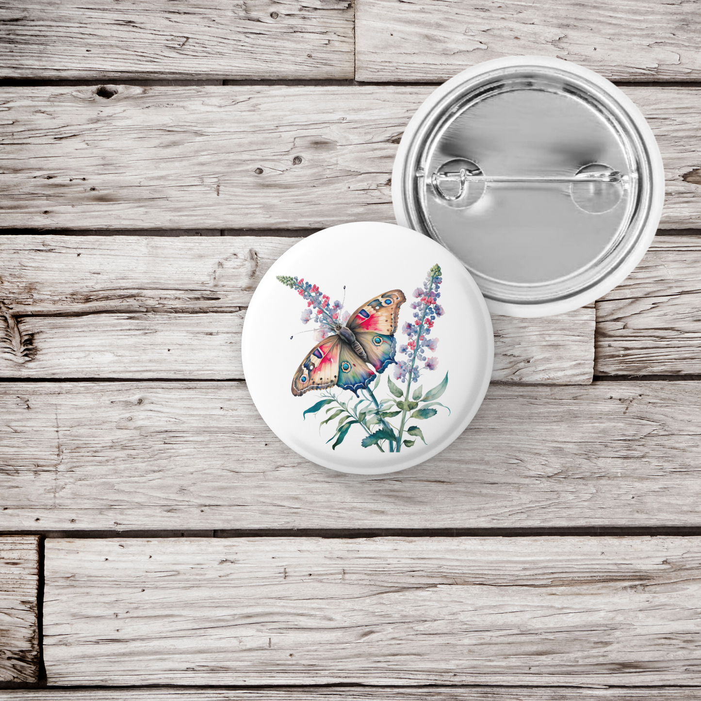 Butterfly Moth Pin Back Button, Magnet, Keychain