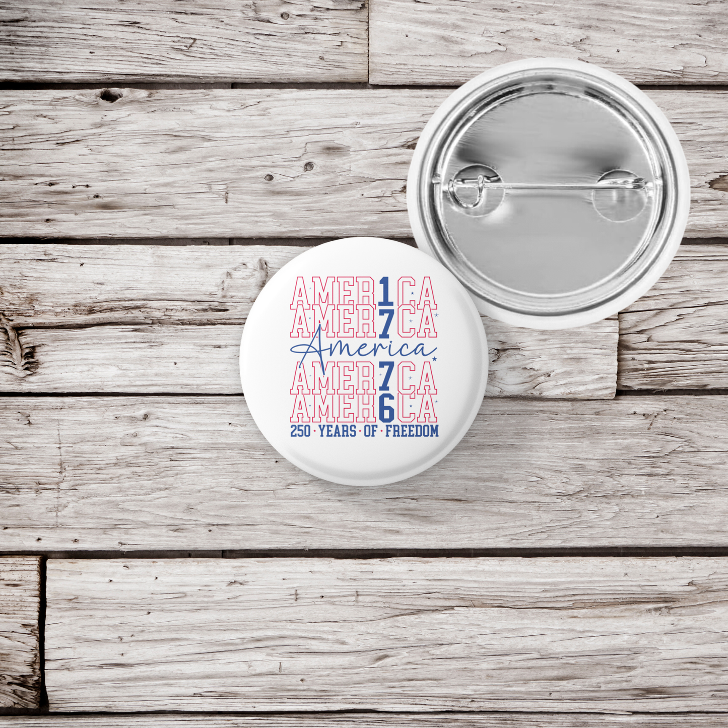 America 1776 Pin Back Button, Magnet