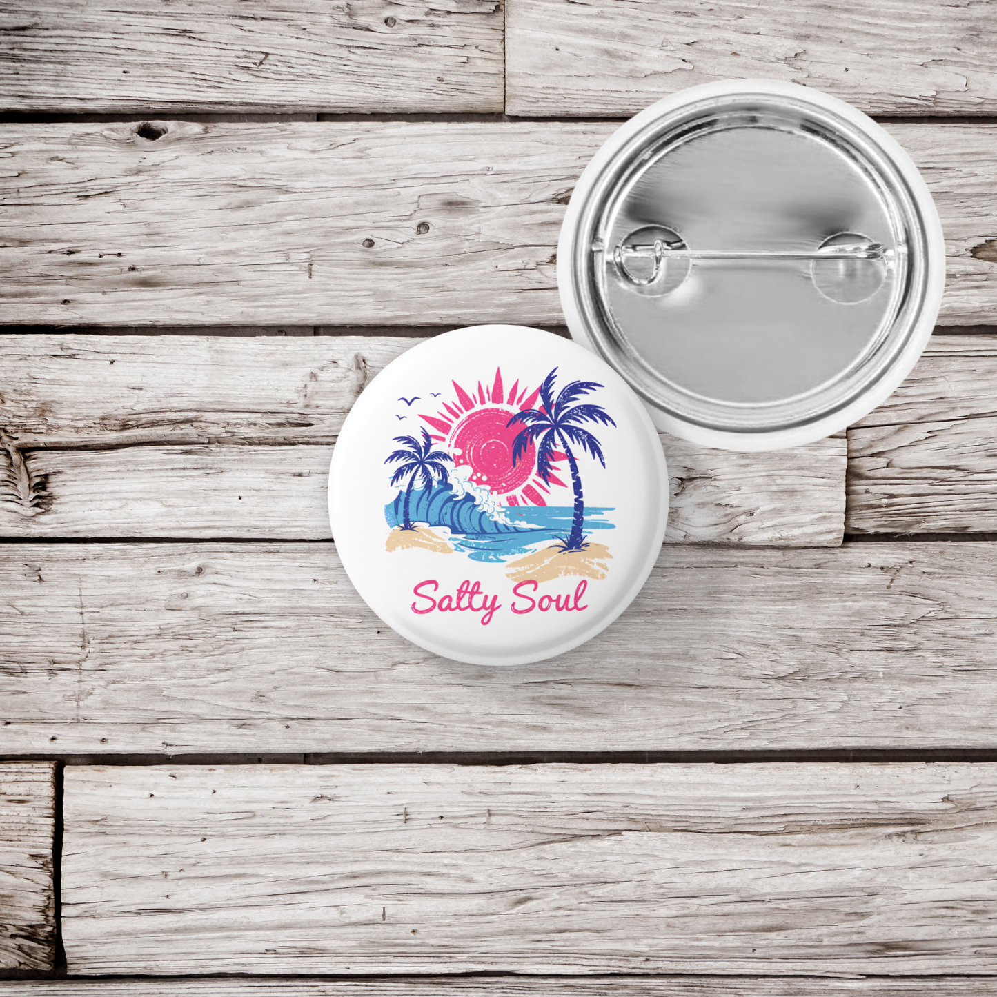 Salty Soul Pin Back Button, Magnet