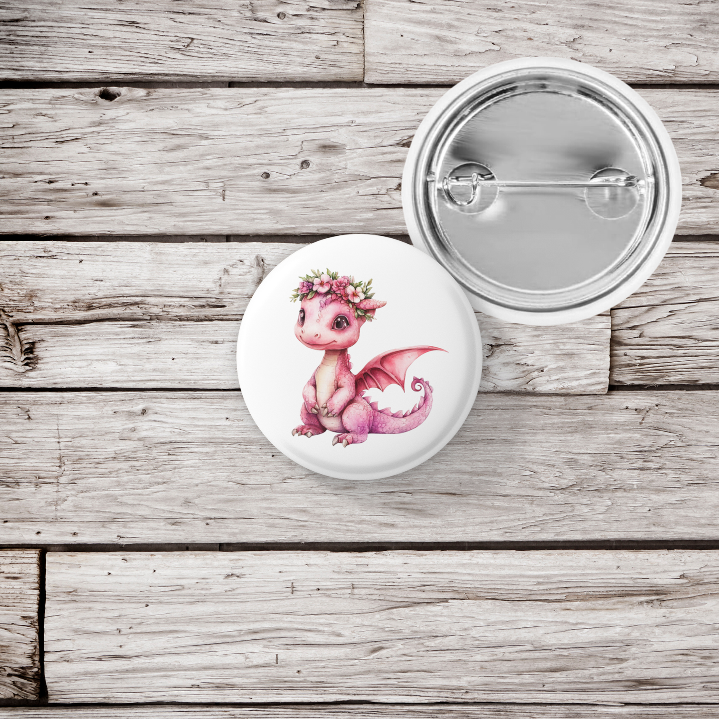 Dragon Pin Back Button, Magnet