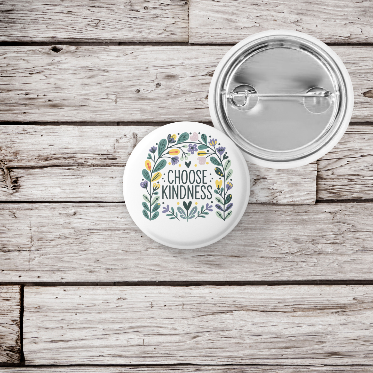 Choose A Kindness Rainbow Pin Pin Back Button, Magnet