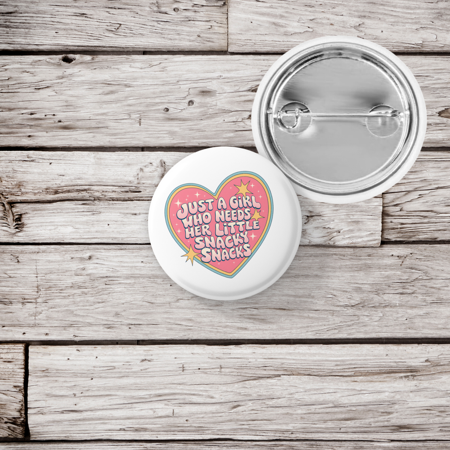 Just a Girl Who Needs Pin Back Button, Magnet