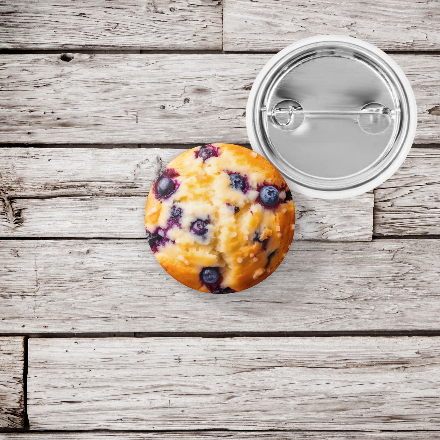Blueberry Muffin Pin Back Button, Magnet