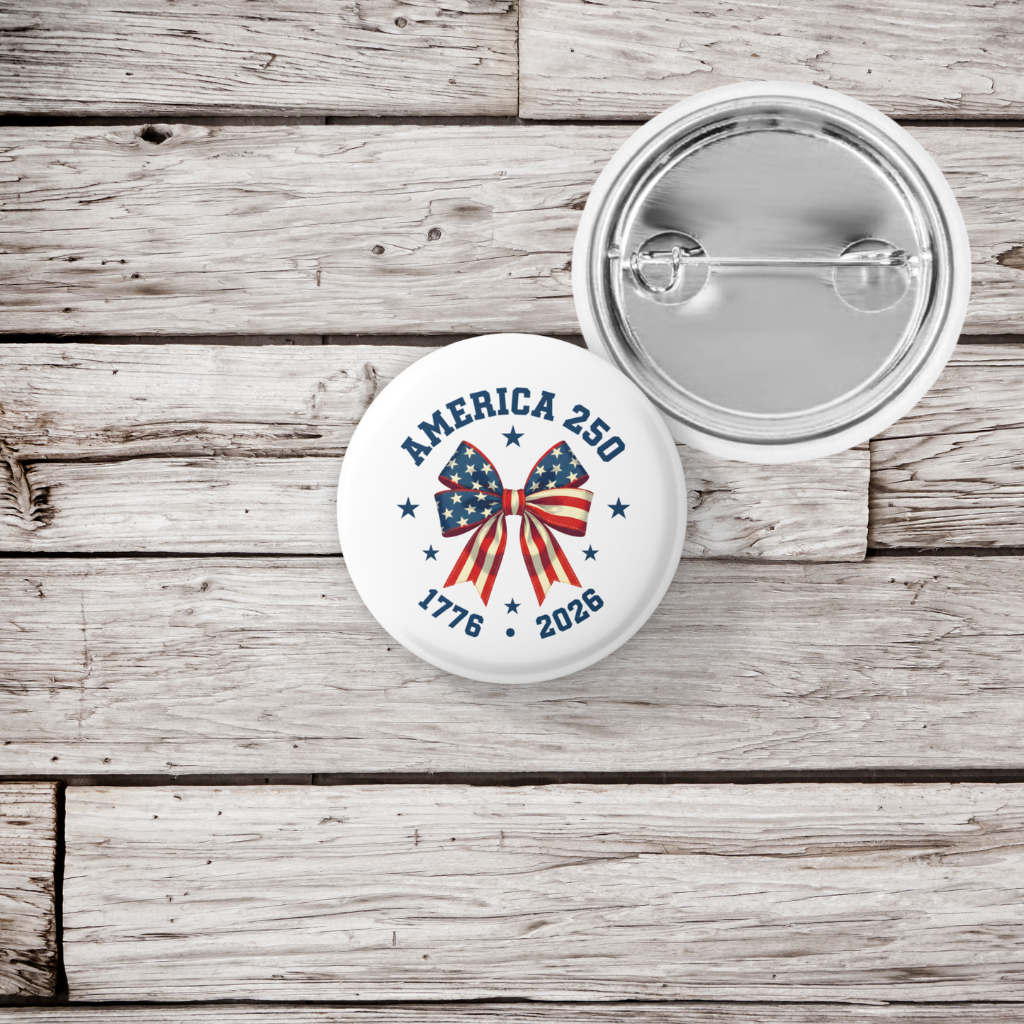 America 250 Pin Back Button, Magnet