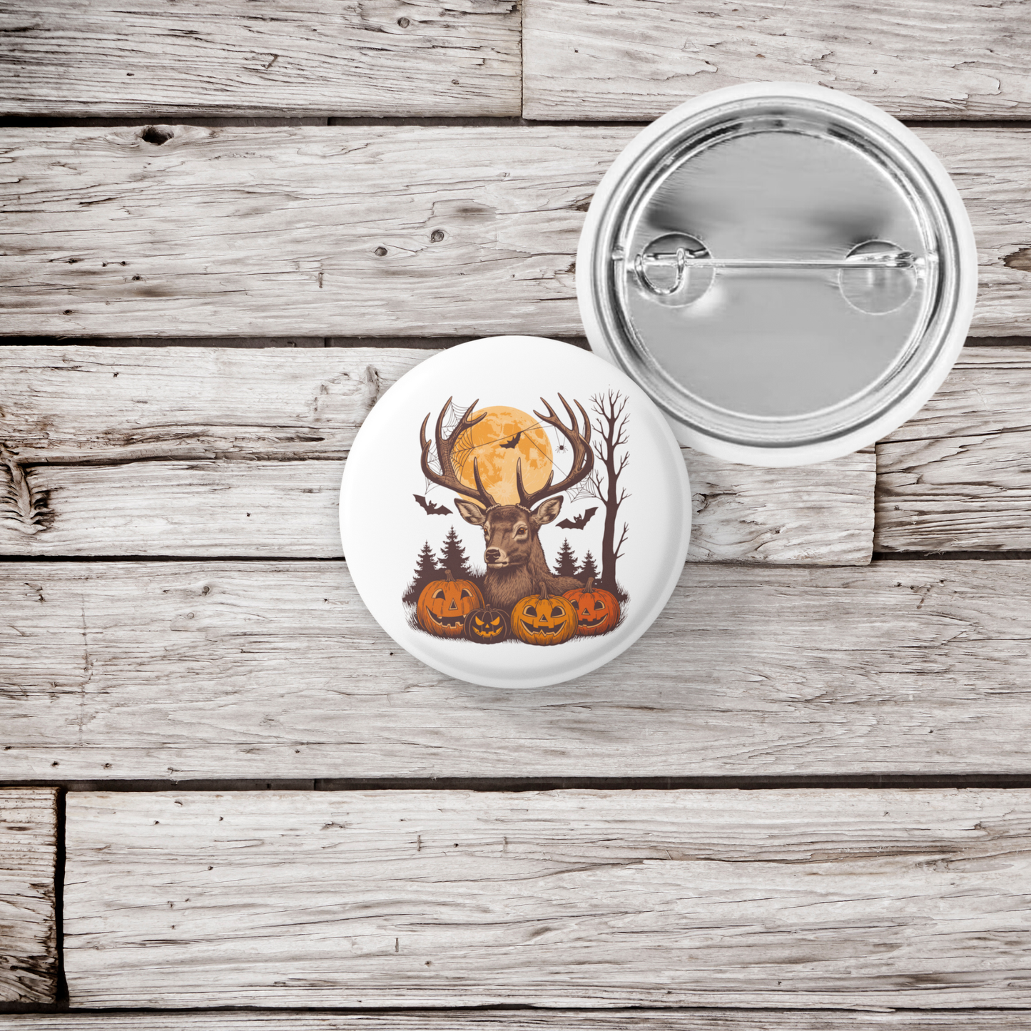 Halloween Deer Pin Back Button, Magnet