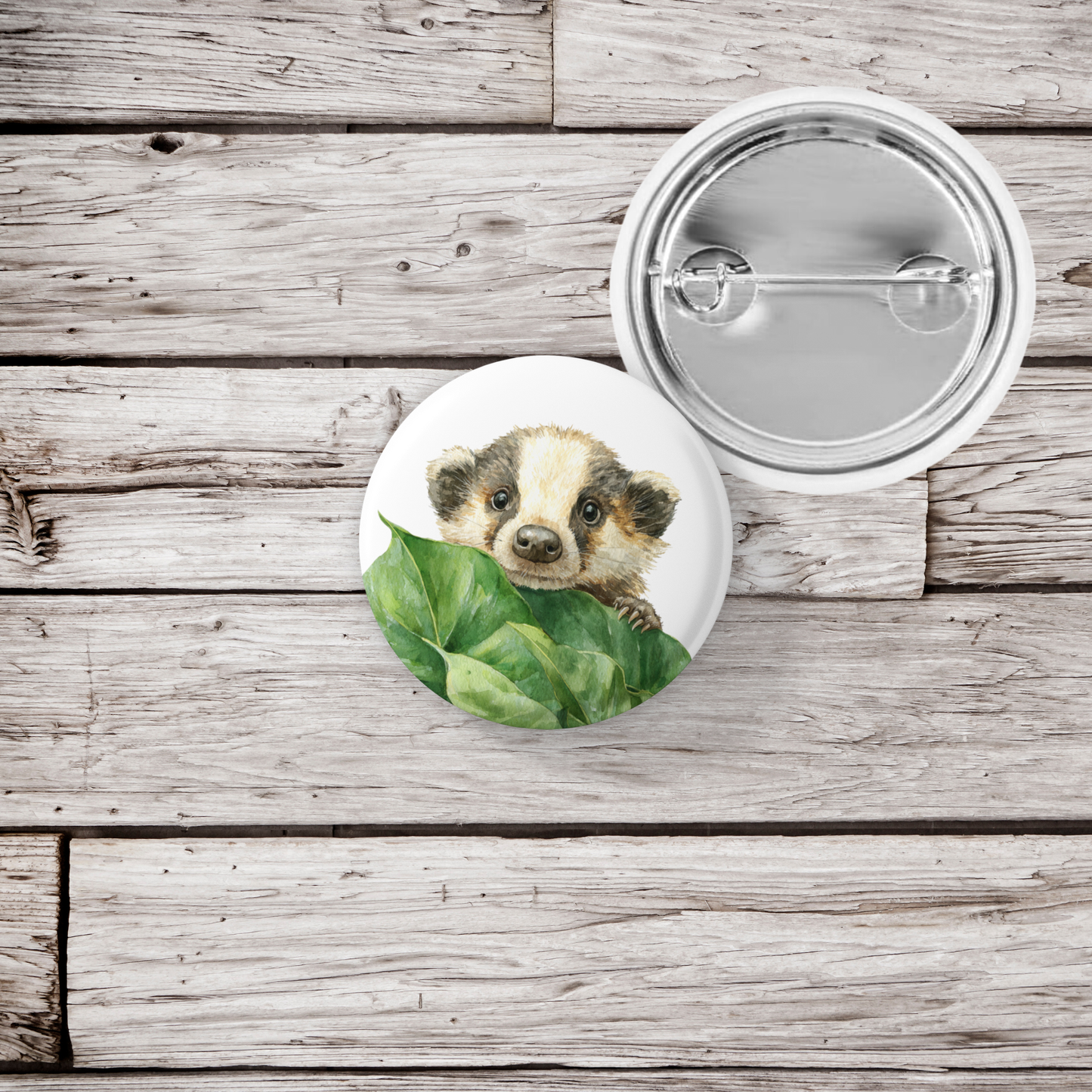 Badger 2 Pin Back Button, Magnet