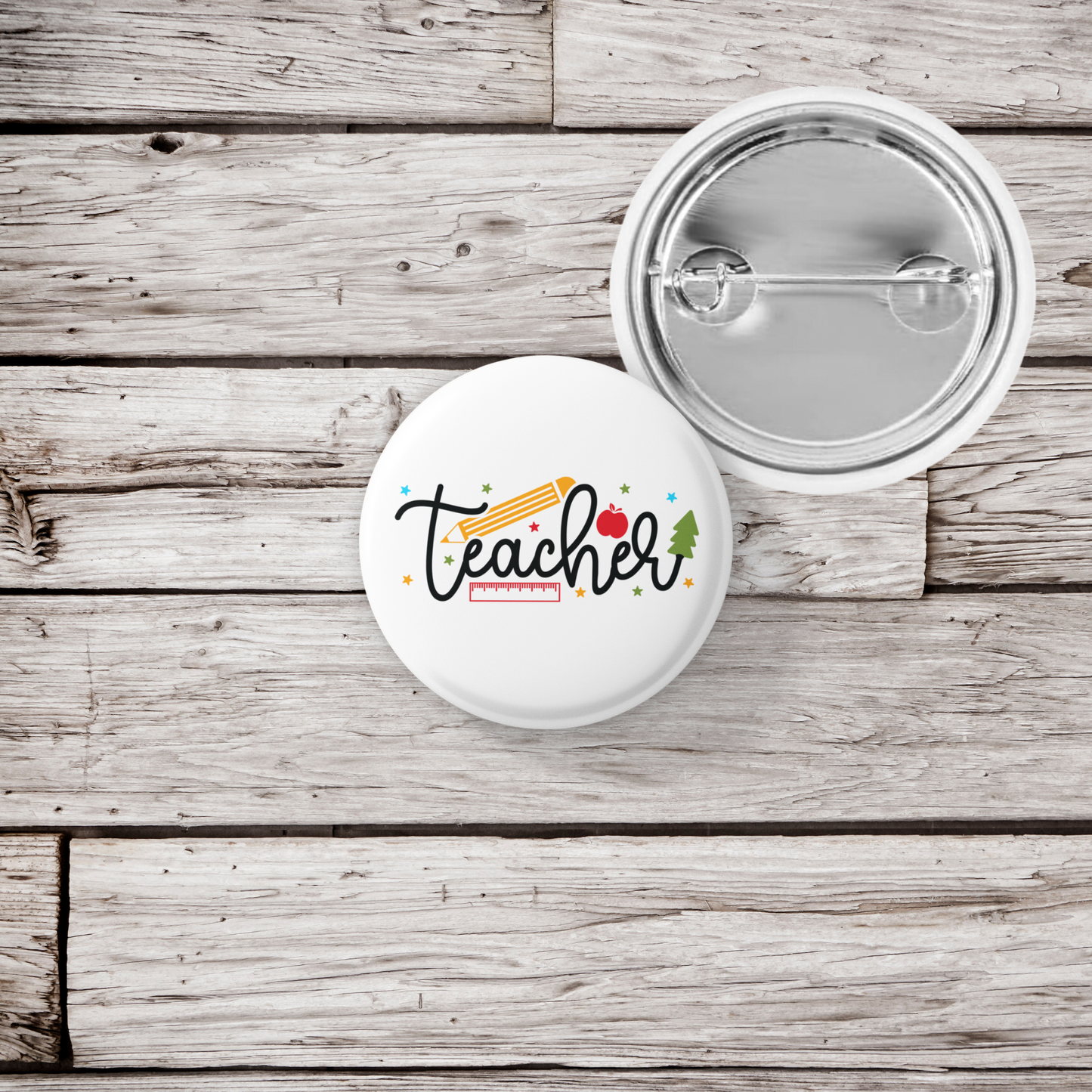 Teacher Pin Back Button, Magnet