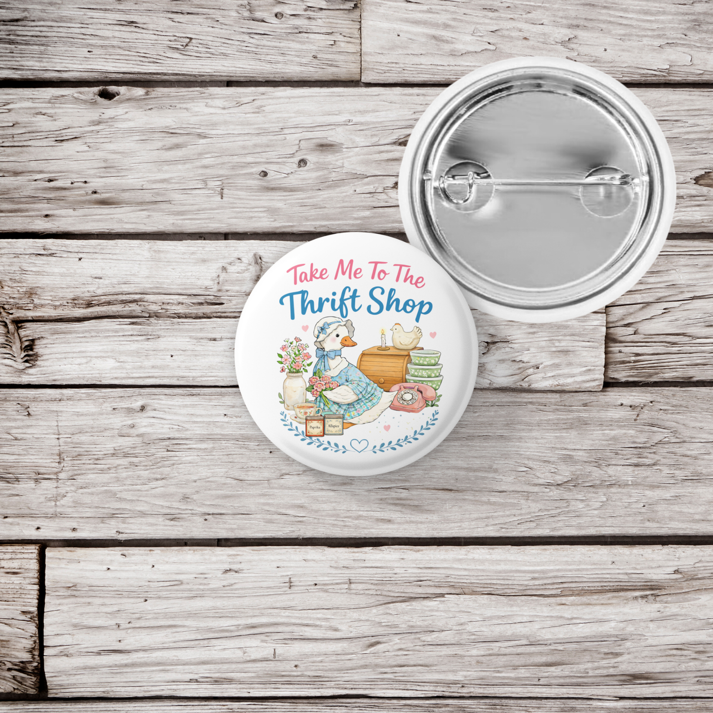 Take Me To The Thrift Shop Pin Back Button, Magnet