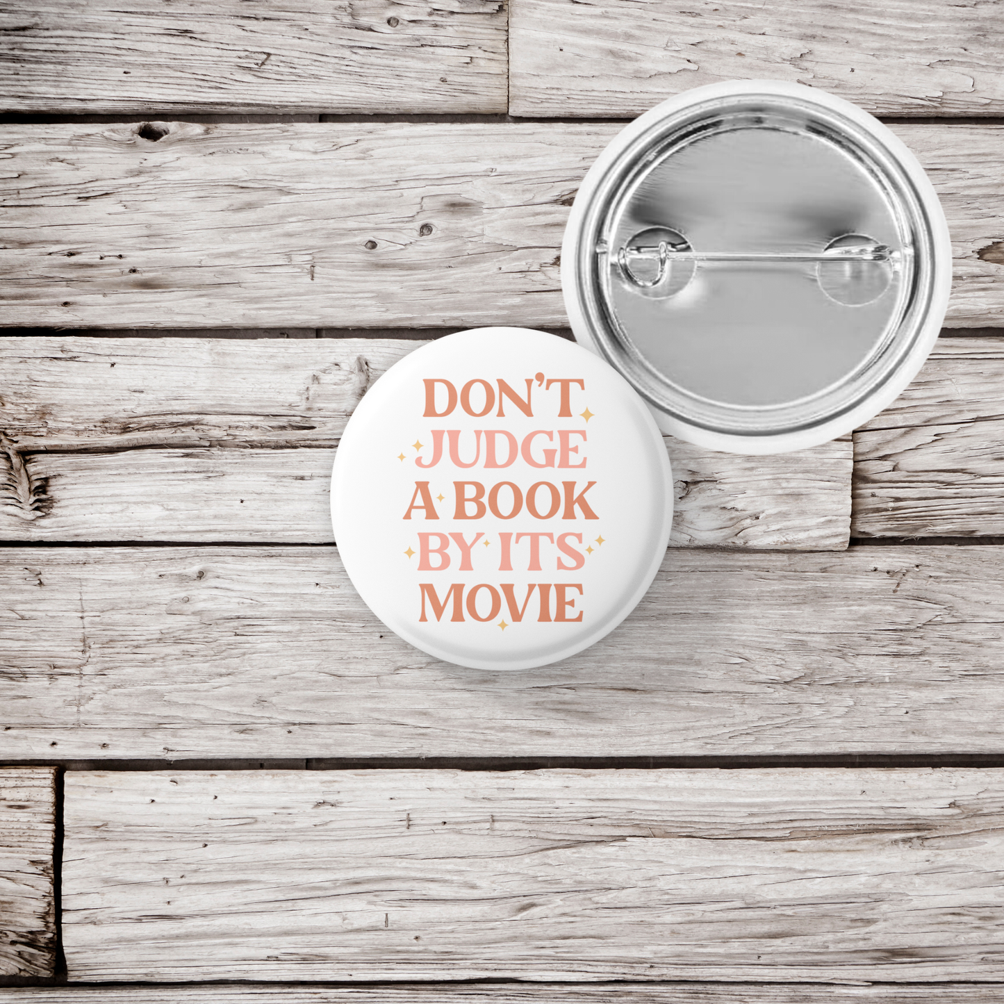Don't Judge A Book By It's Movies Pin Back Button, Magnet