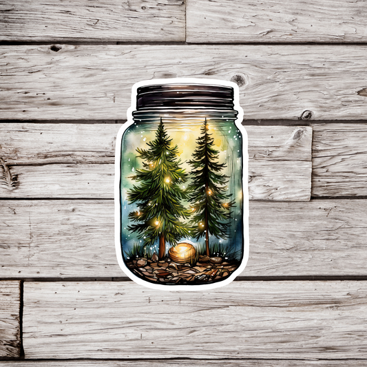 Forest In a Jar Sticker