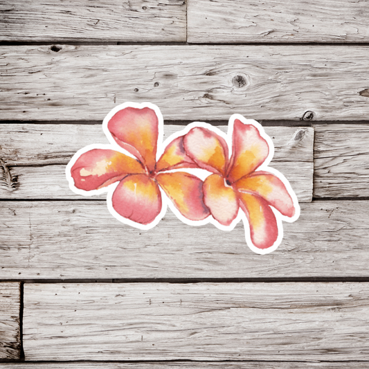 Plumeria Flower Sticker