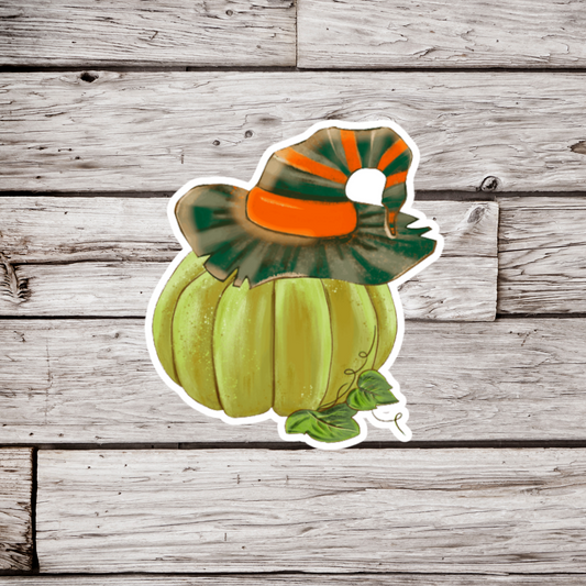 Witch Hat Pumpkin Sticker