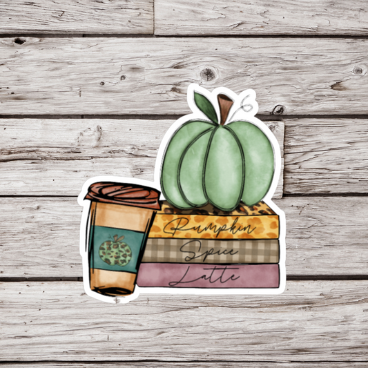 Pumpkin Spice and Books Sticker