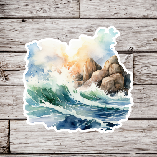 Rocky Coast Sticker