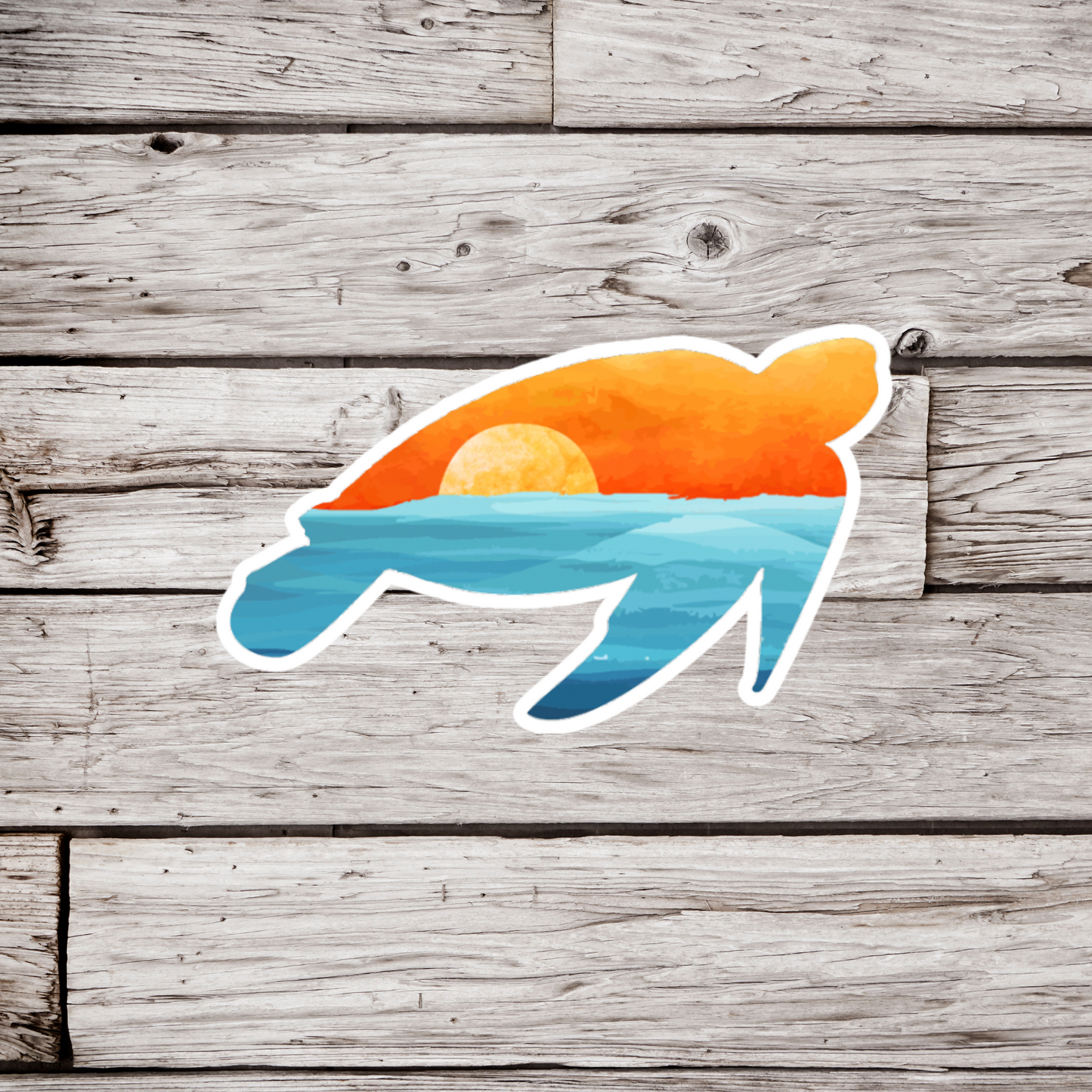 Sunset Sea Turtle Sticker