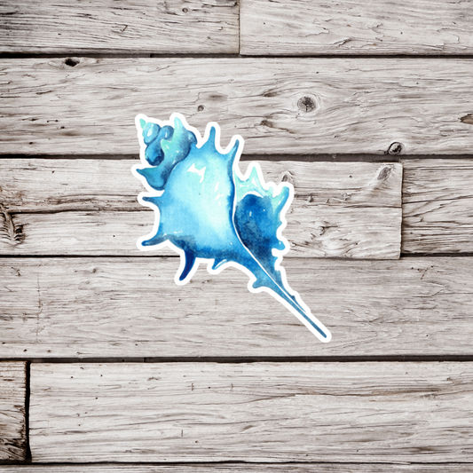 Blue Seashell Sticker