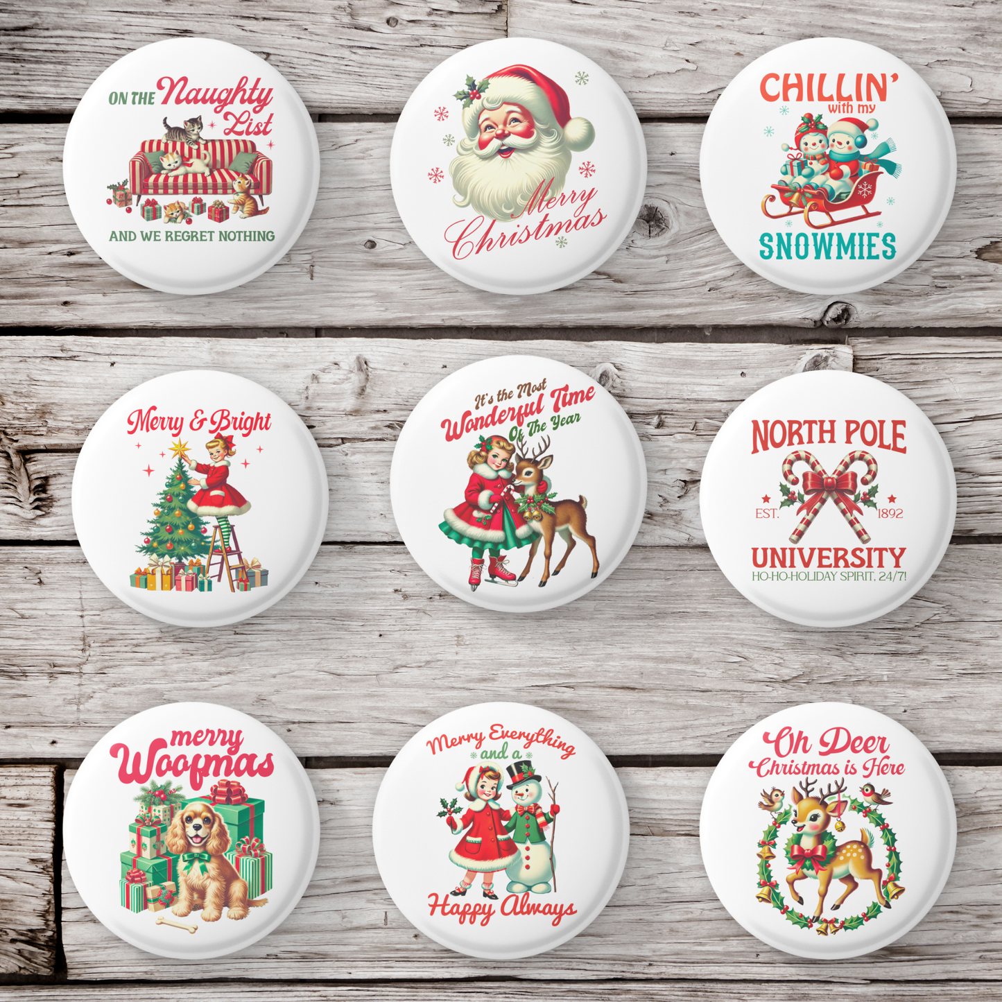 Vintage Christmas Pins Mix