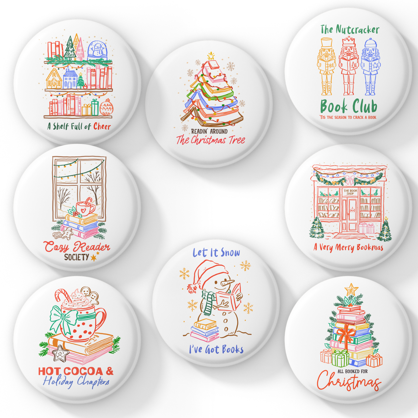 Christmas Reading Book Theme Pins Mix