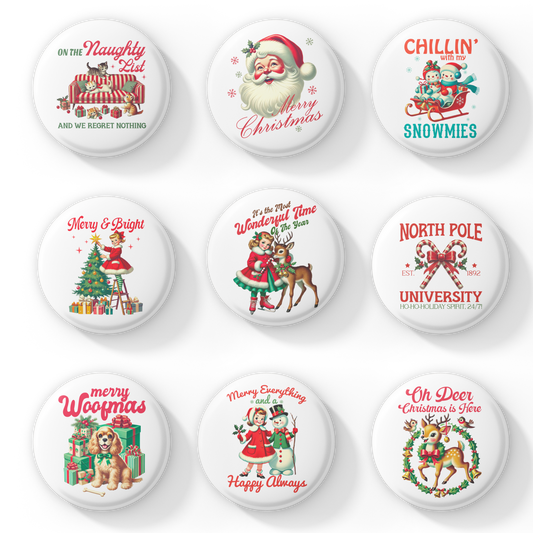 Vintage Christmas Pins Mix