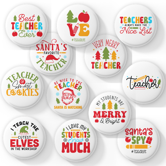 Christmas Teacher Pins Mix