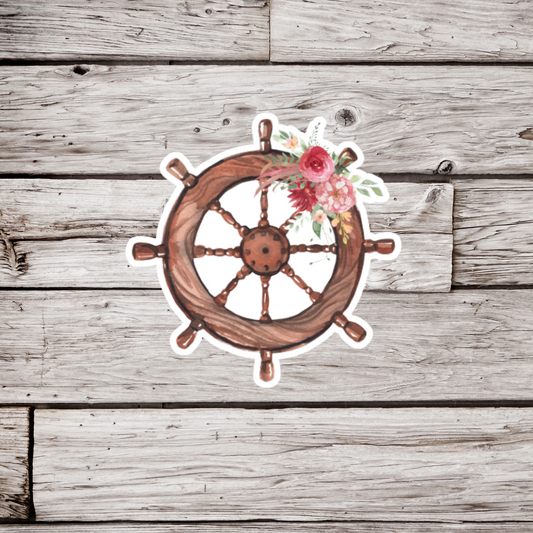 Ships Wheel Sticker