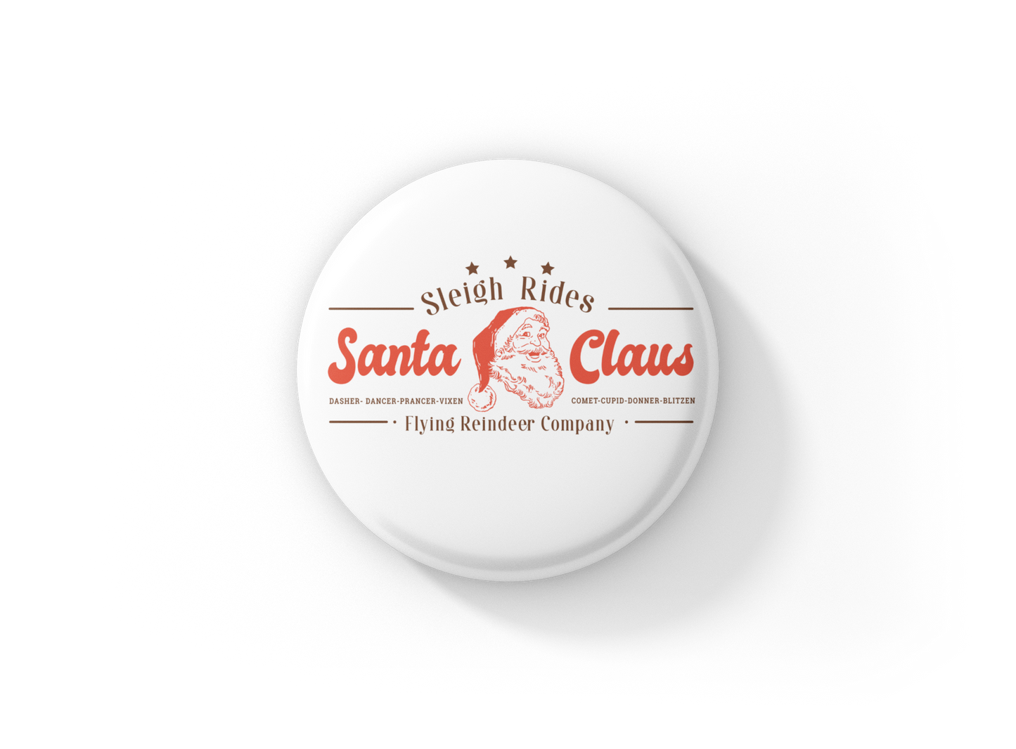 Santa Claus Pin Back Button