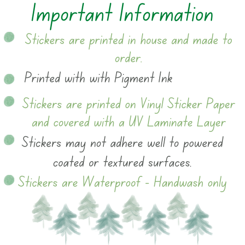 Snow Covered Pine Tree Sticker