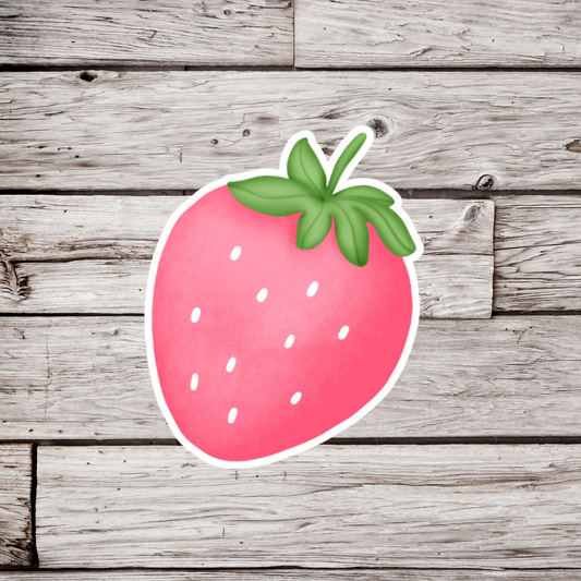 Pink Strawberry Sticker