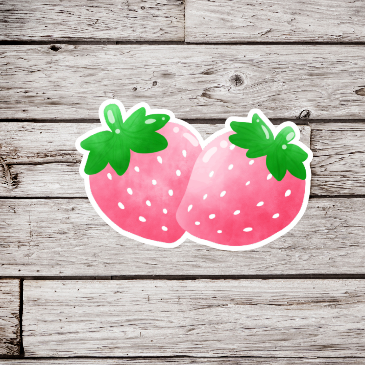 Pink Strawberry Sticker