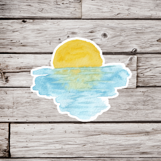 Sun Set Waves Sticker