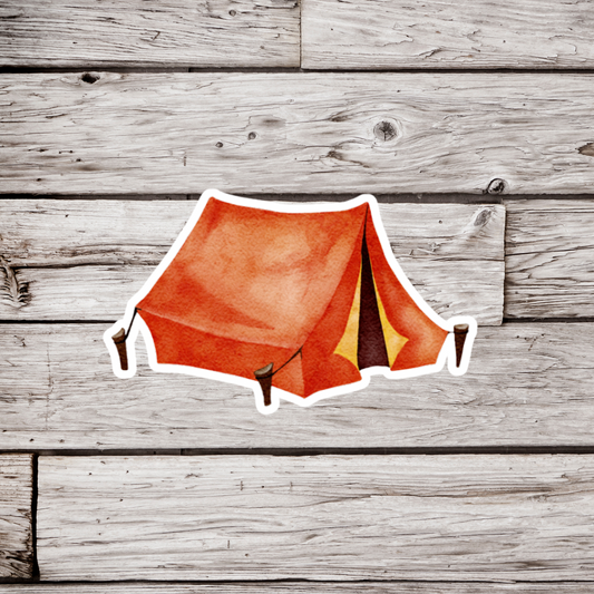 Red Tent Sticker or Magnet